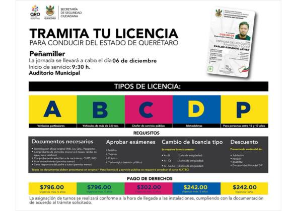 requisitos para renovar licencia de conducir en querétaro